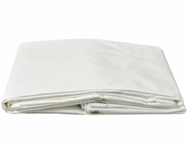 White Poly Tarp - 6 Mil Reinforced