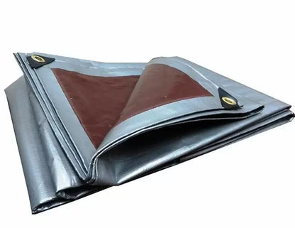 Silver / Brown Super Heavy Duty Poly Tarps